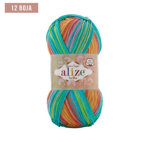 Alize Bella Batik 4530 šatirana pamučna vunica - Pozamanterija Duki